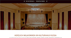 Desktop Screenshot of kulturhaus-plessa.de