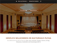 Tablet Screenshot of kulturhaus-plessa.de